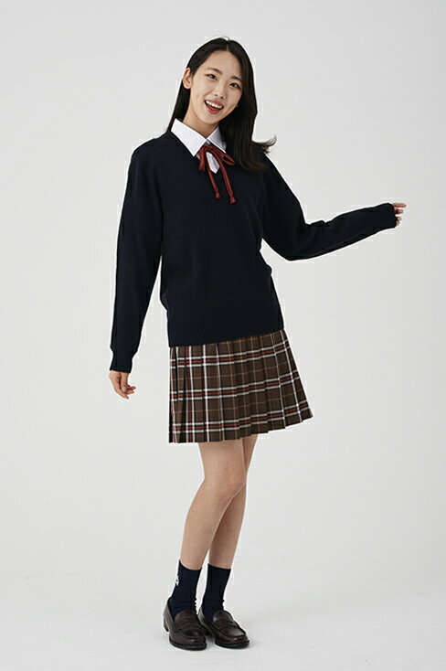 【10%OFF！8/20(土)まで】スクールセーター 女子 【 日本製 】 中学生 高校生 ウール 洗える 制服 セーター カンコー ブランド 無地 紺 紺色 ネイビー グレー vネック 学生服 セーラー服 スクール ニット 学生 通学 レディース 人気 送料無料 KHS414