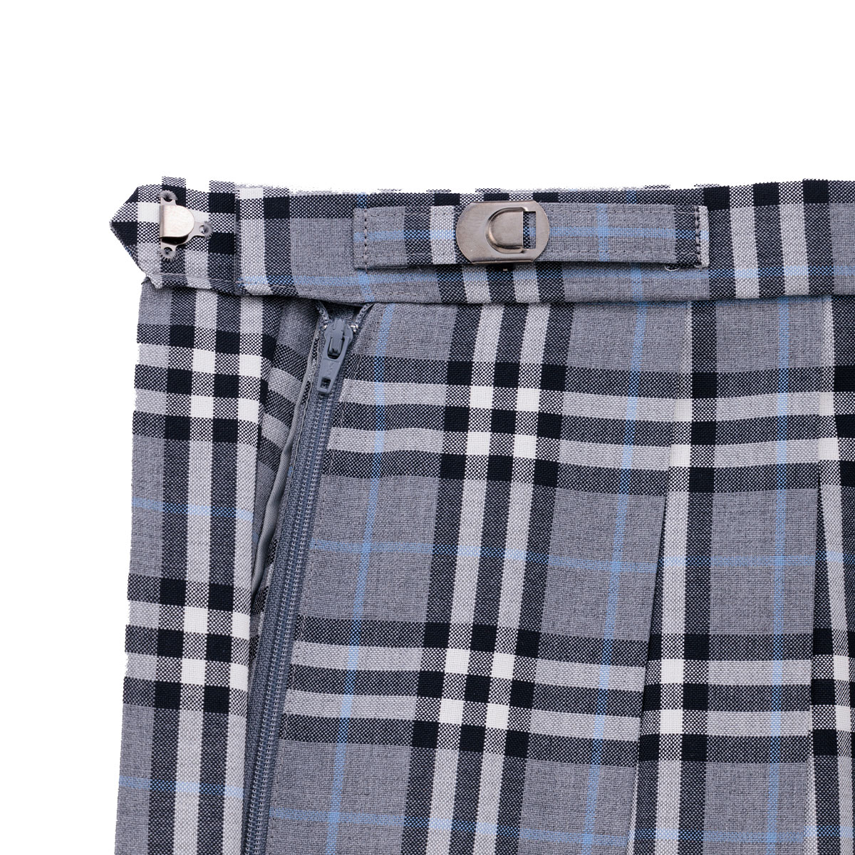 制服 スカート チェック プリーツ 夏 グレー 【 日本製 】 丈48cm スクールスカート プリーツスカート 高校生 中学生 学生 学生服 女子 なんちゃって制服 送料無料 制服風 カンコー KHS224