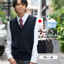 【ポイント5倍!7/30(水)限定】 スクールベスト 男子 無地 【 日本製 】 制服 ベスト 学生 高校生 中学生 紺 ネイビー チャコール グレー 洗える ...