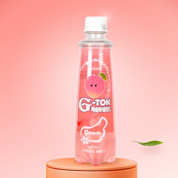 [G-TOK]ピンクモモエイド350ml 【賞味期限：24年11月14日】韓国飲料 炭酸飲料