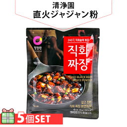 [清浄園] 直火ジャジャン粉末 80g 4人前 5個セット(210円×5個) 韓国風 中華 ジャージャー麵