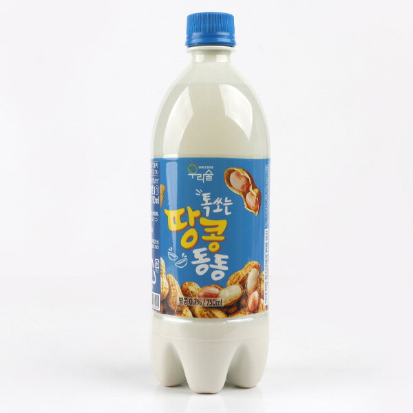 [ウリスル] しゅわっとピーナッツ マッコリ 750ml 3本セット(600円×3本) (Pet) Alc.6％ 韓国 マッコリ 韓国お酒 伝統酒 韓国食品