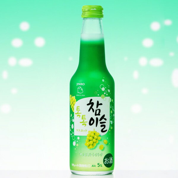 [眞露] チャミスルトクトク マスカット275ml Alc.5％ しゅわしゅわのチャミスル 韓国お酒 伝統酒 韓国..