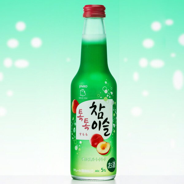 [眞露] チャミスルトクトク すもも275ml Alc.5％ しゅわしゅわのチャミスル 韓国お酒 伝統酒 韓国食品