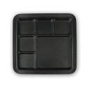 スタイリッシュ メラミン食器 (Mat Black)【ランチプレート(6仕切り)】