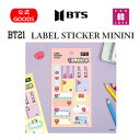 BTS公式グッズ★BT21防弾少年団 LABEL STICKER MININI / おまけ：生写真+トレカ(7070230523-01)