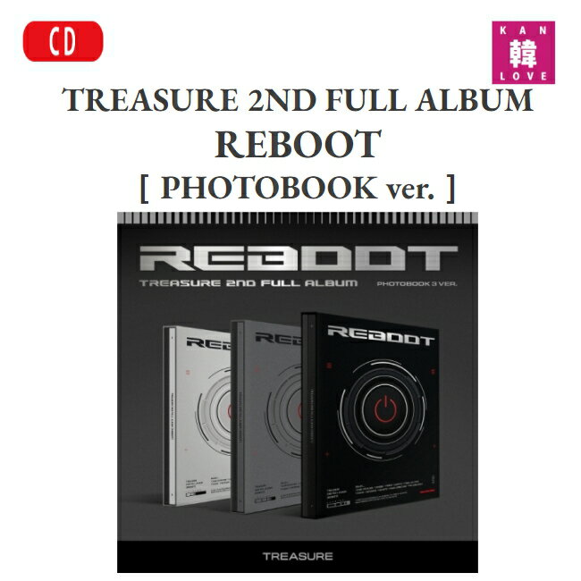  ܂t TREASURE 2ND FULL ALBUM REBOOT  PHOTOBOOK ver. 3풆_ gW[ALBUM CD YG  ܂Fʐ^+gJ(8809929747582-01)