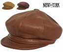 NEW YORK HAT ニューヨークハット 帽子 キャスケット キャップ #9223 Vintage Leather Spitfire ヴィンテージレザースピ...