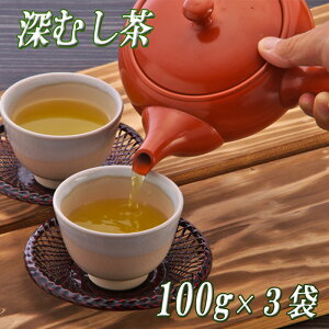 深むし茶100g×3袋　静岡茶 送料無料　お茶　日本茶　深蒸し茶