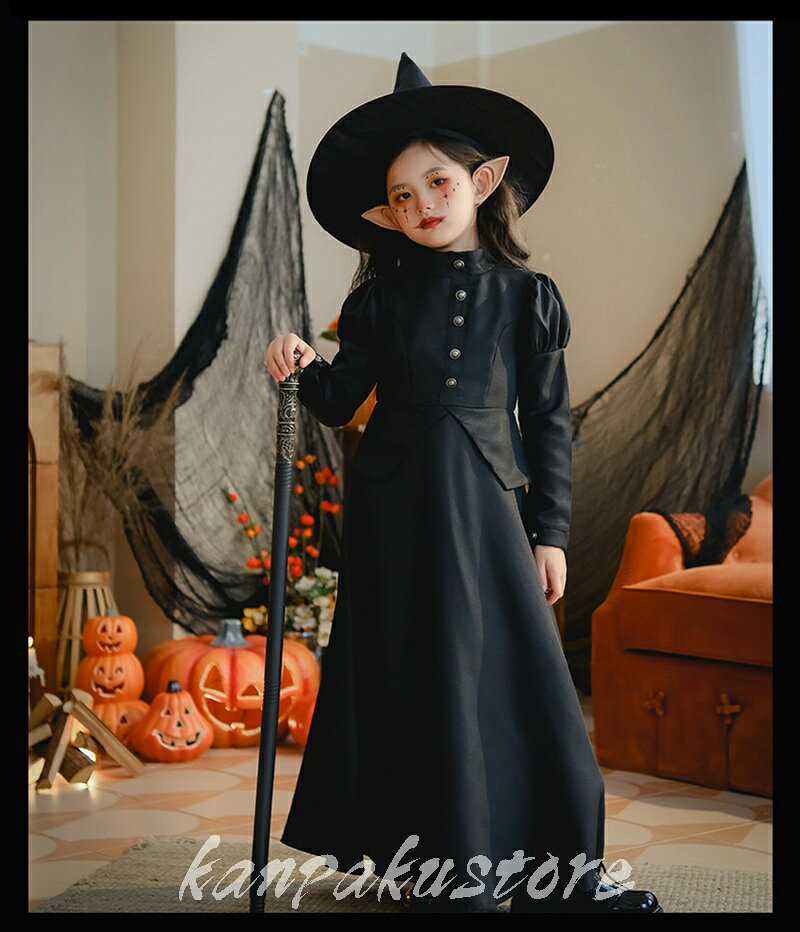 ハロウィン 衣装 子供 ゾンビ 精霊 魔女 巫女 コスプレ ダークゴシック 吸血鬼 悪魔 幽霊 コスチューム ハロウィン仮装 キッズ 女の子 ヴァンパイア 子供用 仮装 キッズ衣装 コスプレ衣装 文化祭 舞台劇 お化け屋敷衣装 パーティーグッズ 演出服 ステージ服 お化け 変装 kanpakustore-10002373 関白ストア サンプル画像3