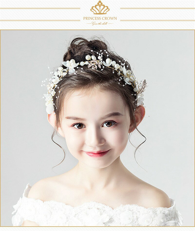ヘアアクセサリー 子供 カチューシャ 発表会 キッズ 花冠 ヘッドドレス フラワーカ...