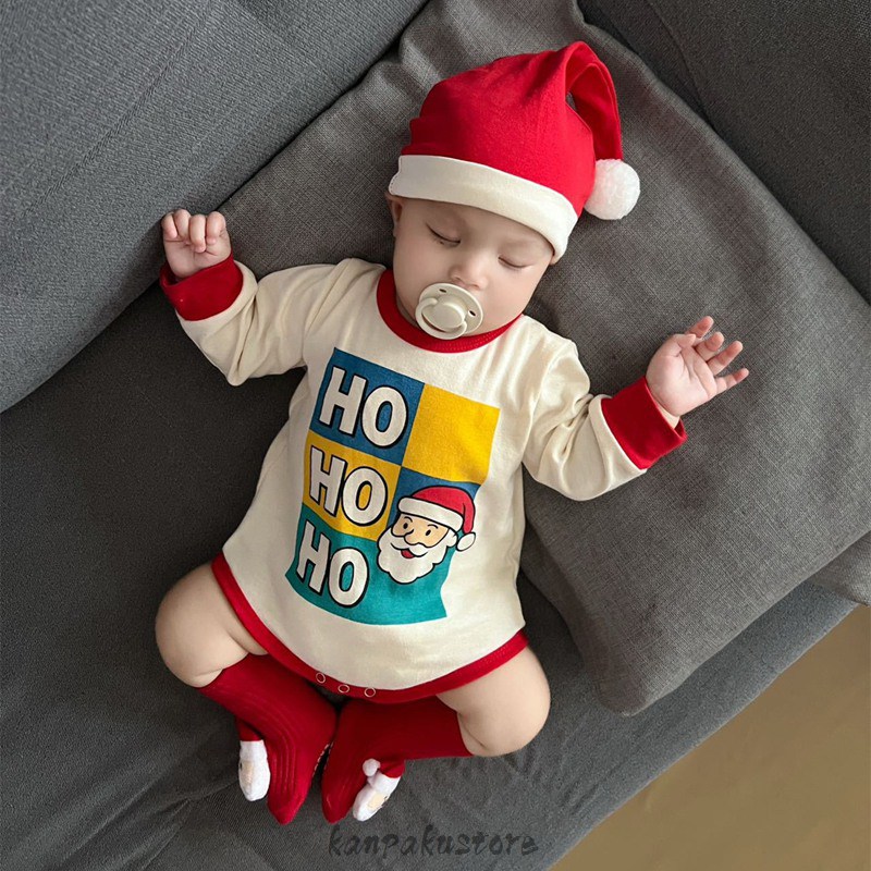 ベビー服 クリスマス 衣装 ベビー ロンパース サンタ コスプレ トナカイ 着ぐるみ 2点セット キッズ 子供 赤ちゃん 男の子 女の子 ベビー服 サンタクロース ハロウィン 仮装 厚手 カバーオール サンタさん コスチューム 帽子付き 長袖 プレゼント 出産祝い 新生児 お出かけ着 kanpakustore-10004113 関白ストア サンプル画像2