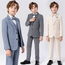 子供スーツ 6点セット 男の子 入学式 卒業式 フォーマル スーツ 子供服 コート 七五三 保育園 発表会 結婚式 ジャケット 長袖 キッズスーツ ベビースーツ...