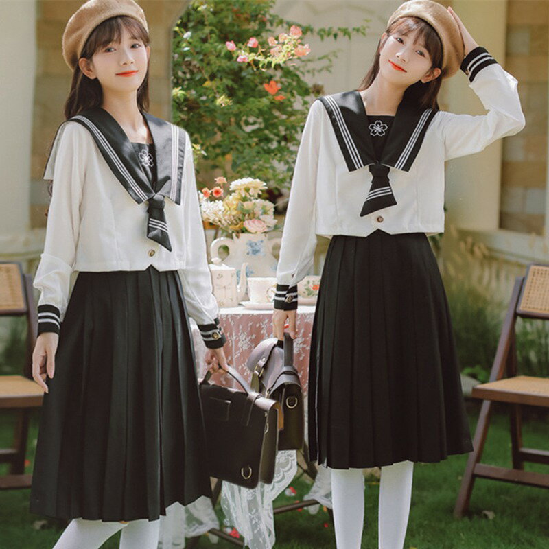 セーラー服 女子制服 JK制服 半袖/長袖 上下セット レディース制服 コスプレ セーラー服 大きいサイズ 衣装 制服 卒業式 入学式 コスチューム スカート コスプレ衣装 可愛い JK服 学園祭 大人 セクシー ハロウィン 学生服 高校生 中学生 女の子 スクール スーツ