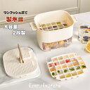 製氷皿 製氷器 ワンプッシュ 氷型取り 大量 蓋付き 製氷ケース アイストレー 製氷機 氷作る容器 収納ボックス 大容量 取り出しやすい 氷型 アイスクリーム 贈り物 冷凍庫 冷蔵庫 自宅 事務所 会社 居酒屋 プレゼント お茶 お酒用氷 夏用 小分け アウトドア 持ちやすい