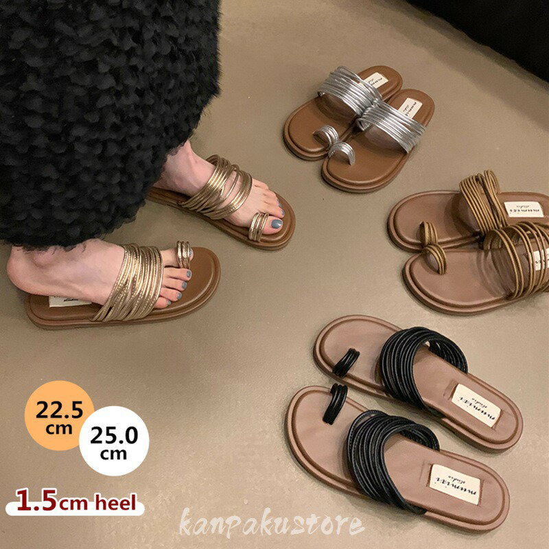 サンダル レディース トングサンダル 歩きやすい 美脚効果 ミュール 1.5cmヒール スリッパ ローヒール フラット ストラップサンダル 履きやすい シンプル ビーチサンダル 靴 ビーチ リゾート 旅行 夏 カジュアル 軽量 シューズ ぺたんこ 疲れない きれいめ ミュールサンダル