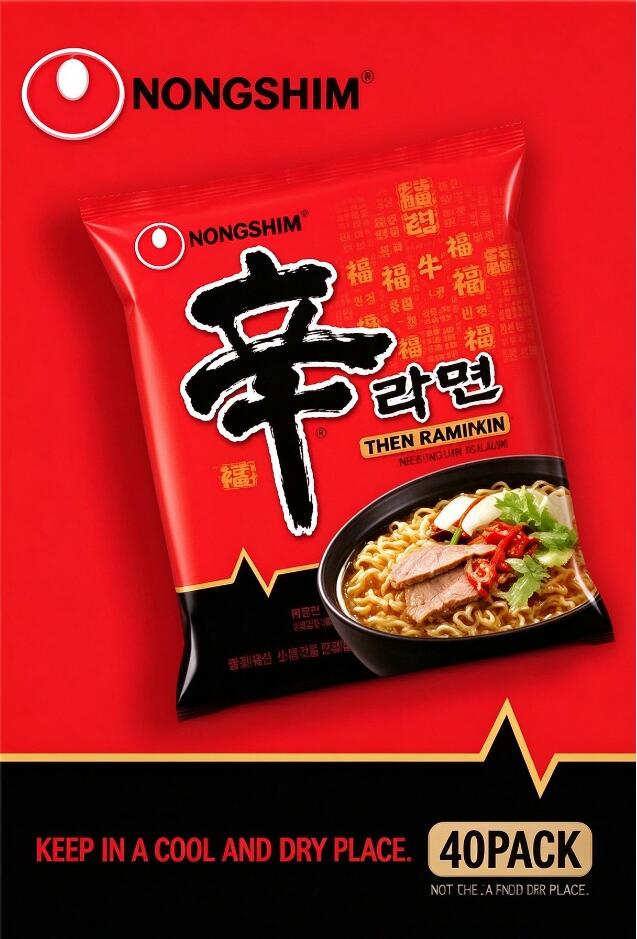 農心 辛ラーメン オリジナル味 40 個セットです。 韓国を代表するインスタントラーメン、辛ラーメン！ 旨みたっぷりの牛肉ベーススープに、唐辛子のピリッとした辛さが特徴です。 もちもちとした太麺がスープとよく絡み、食べ応え抜群。 鍋にお湯を沸かして麺とスープ、かやくを入れて約 4 分煮込むだけで簡単調理。 お好みで卵・ネギ・キャベツ・もやしなどの具材を追加してアレンジも楽しめます。 まとめ買いに便利な 40袋入り。 ご家庭のストック、一人暮らしの方、非常食・備蓄用にもおすすめです。 ピリ辛ラーメンが好きな方、韓国食品がお好きな方に大人気！ 【商品情報】 ■品名：即席麺 ■ブランド：農心（Nongshim） ■内容量： 120g ×40 袋 ■フレーバー：オリジナル ■調理時間：約 4 分 ■保存方法：直射日光・高温多湿を避け、常温で保存してください。大人気韓国インスタント麺「辛ラーメン」40 袋セット！ ピリッと刺激的な辛さと牛肉の濃厚な旨み、もちもち太麺が魅力。 簡単調理で食べられ、まとめ買いにぴったり。 ご家庭の常備食、夜食、非常用備蓄にぜひどうぞ。
