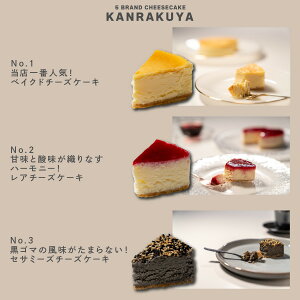 チーズケーキ 5種 アソート 6カット 食べ比べ ホール 4号 12cm スイーツ ケーキ ホワイトデー ギフト プレゼント 誕生日 お祝い 御中元 洋菓子 お菓子 お取り寄せ お返し ベイクド レア シナモン セサミーズ かんらくヤ かんらくや カンラクヤ