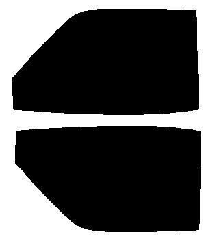 簡単ハードコートフィルム　運転席、助手席　RAV4 3ドア SXA10G・SXA10W・SXA15G　カット済みカーフィルム　 UVカット　車 窓 日よけ カットフィルム 送料無料　38ミクロン　槌屋ヤック