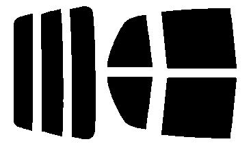 簡単ハードコート　リヤセット　ヴィヴィオ 5ドア　KK3・KK4・KW3・KW4　カット済みカーフィルム　 UVカット　車 窓 日よけ カットフィルム 車検対応　送料無料　38ミクロン　槌屋ヤック