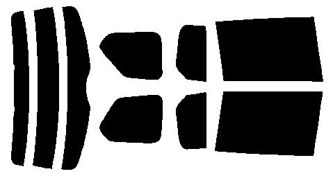 原料着色ハードコートフィルム　リヤセット　MPV LY3P　カット済みカーフィルム　アイケーシー株式会社製のルミクールSDフィルムを使用