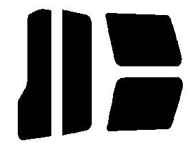 原料着色ハードコートフィルム　リヤセット　パジェロミニ H51A・H56A・H57A 前期　カット済みカーフィルム　アイケーシー株式会社製のルミクールSDフィルムを使用