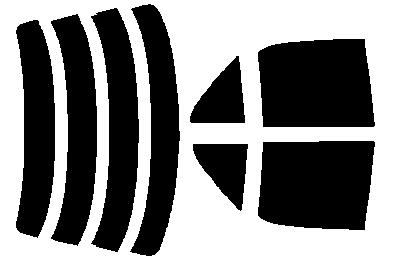 簡単ハードコートフィルム　リヤセット　ランサーエボリューション3 CE9 カット済みカーフィルム　 UVカット　車 窓 日よけ カットフィルム 車検対応　送料無料　38ミクロン　槌屋ヤック