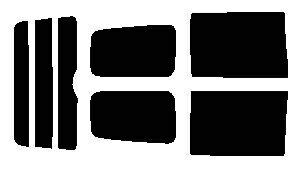 原料着色ハードコートフィルム　リヤセット　ラフェスタ B30・NB30　カット済みカーフィルム　アイケーシー株式会社製のルミクールSDフィルムを使用