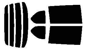 原料着色ハードコート　リヤセット　フリード GB3・GB4　カット済みカーフィルム　アイケーシー株式会社製のルミクールSDフィルムを使用