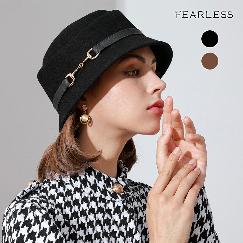 Fearless 帽子 レディース 春 夏 秋 冬 アウトドア あったか 秋冬 帽子 冬用 ふわふわ 深め 厚手 暖かい 温かい あたたか おしゃれ 女性 シンプル 小顔効果 ミセス シニア 実用的 洗える 型くずれ防止 小顔効果 ボーラーハット ボウラーハット