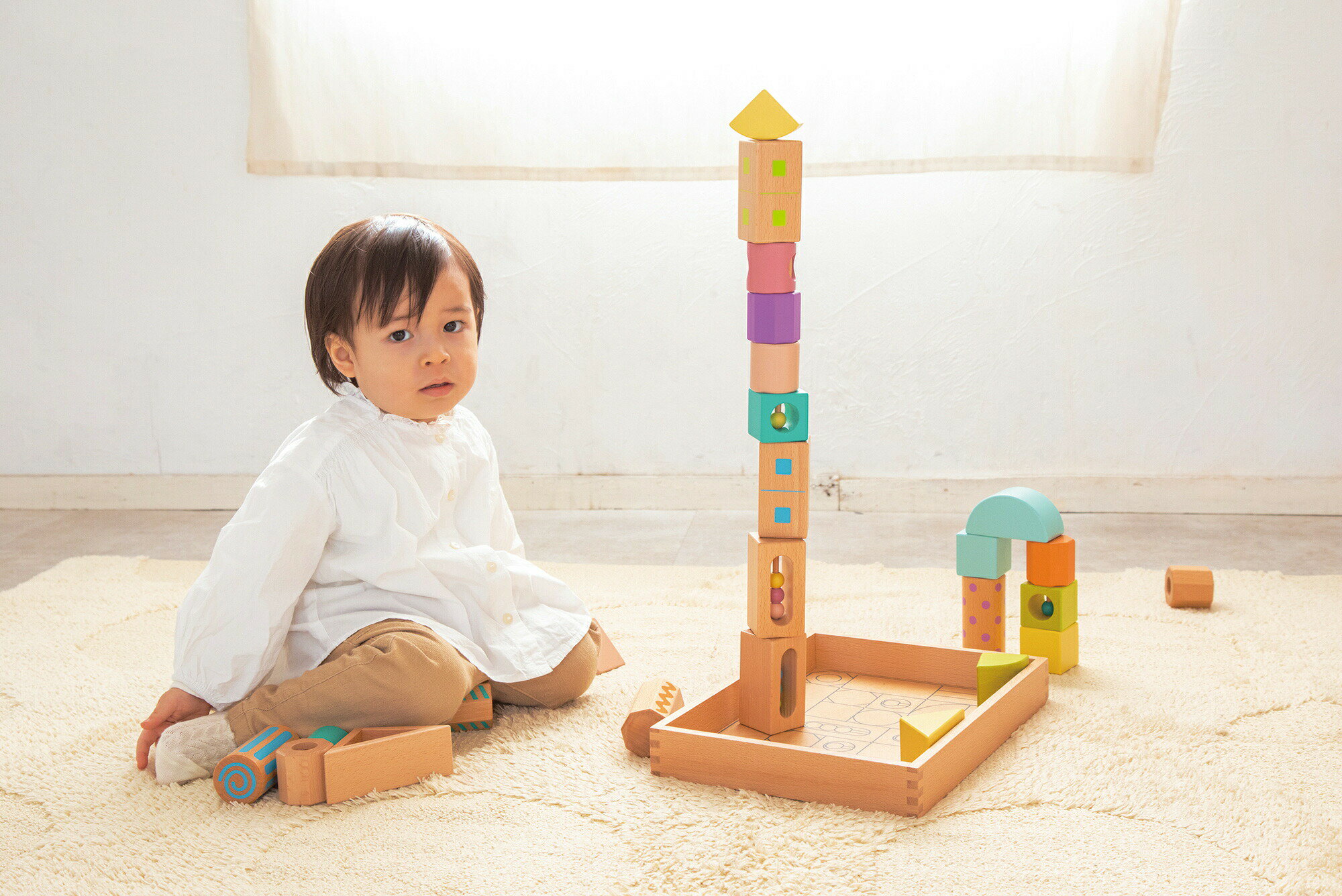 音いっぱいつみきボリュームセット つみき 積み木 ギフトセット 知育玩具 学習玩具 おもちゃ 1歳以上 エド・インター Ed.Inter 男の子 女の子 ギフト プレゼント 出産祝い 誕生日 贈り物 【ラッピング対象商品】 2