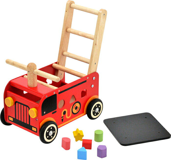 【当日発送】ウォーカー＆ライド 消防車 1歳頃から 知育玩具 学習玩具 おもちゃ エデュテ edute 男の子 女の子 幼児教室 保育 先生 ギフト プレゼント 出産祝い 誕生日 クリスマス 贈り物 【ラッピング対象商品】 2