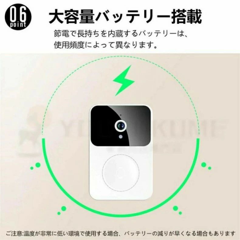 工事不要 簡単設置 遠隔監視 防犯対策 電池式 呼び鈴 ベル 玄関インターホン イン...