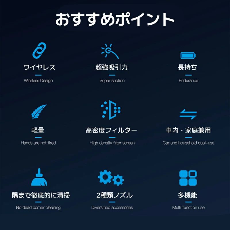 ハンディークリーナー 掃除機 コードレス 人気ランキング 絨毯クリーナー 車内クリ...
