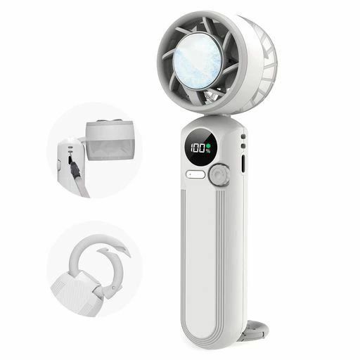 ??【2025年最新モデル!瞬間冷却プレート搭載ハンディファン】「暑い!」と感じたその瞬間に、ひんやりとした涼しさをお届けします。2025年新登場のこの冷却プレート付き扇風機は、ファンのオン状態で電源ボタンを押しすると冷却モードを始め、まるで氷のような冷たさを実現します。首筋や手首に当てるだけで、あっという間にクールダウン。真夏の厳しい暑さ対策に最適ハンディファンです。蒸し暑い通勤電車の中、オフィス、車内はもちろん、アウトドア、ライブ会場、花火大会やお祭り、スポーツ観戦など、あらゆるシーンで活躍します。(冷却モードは、ファンが1~100段階で調整されている際に作動します。冷却モードのみを単独でオンにすることはできません。) ??【100段階風量調節・強力送風・ハンディファン】携帯扇風機のダイヤルを回すだけで、そよ風のような微風から、パワフルな強風まで、1~100段階で思い通りの風量を自在にコントロール。使う場所やシーンに合わせて、最適な涼しさを細かく調整できます。5枚羽根設計により、風の拡散を抑え、直進的で豊かな風量を実現。一般的なハンディファンと比較して、より効率的に涼しさを届けます。??【2025年最新モデル!瞬間冷却プレート搭載ハンディファン】「暑い!」と感じたその瞬間に、ひんやりとした涼しさをお届けします。2025年新登場のこの冷却プレート付き扇風機は、ファンのオン状態で電源ボタンを押しすると冷却モードを始め、まるで氷のような冷たさを実現します。首筋や手首に当てるだけで、あっという間にクールダウン。真夏の厳しい暑さ対策に最適ハンディファンです。蒸し暑い通勤電車の中、オフィス、車内はもちろん、アウトドア、ライブ会場、花火大会やお祭り、スポーツ観戦など、あらゆるシーンで活躍します。(冷却モードは、ファンが1~100段階で調整されている際に作動します。冷却モードのみを単独でオンにすることはできません。) ??【100段階風量調節・強力送風・ハンディファン】携帯扇風機のダイヤルを回すだけで、そよ風のような微風から、パワフルな強風まで、1~100段階で思い通りの風量を自在にコントロール。使う場所やシーンに合わせて、最適な涼しさを細かく調整できます。5枚羽根設計により、風の拡散を抑え、直進的で豊かな風量を実現。一般的なハンディファンと比較して、より効率的に涼しさを届けます。