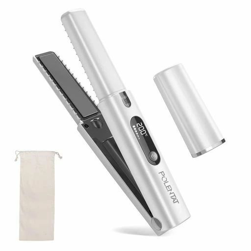 POLENTAT[電池着脱式最新改良型]ヘアアイロンコードレス機内持ち込み可USB充電式コードレスヘアアイロンミニストレートアイロン2