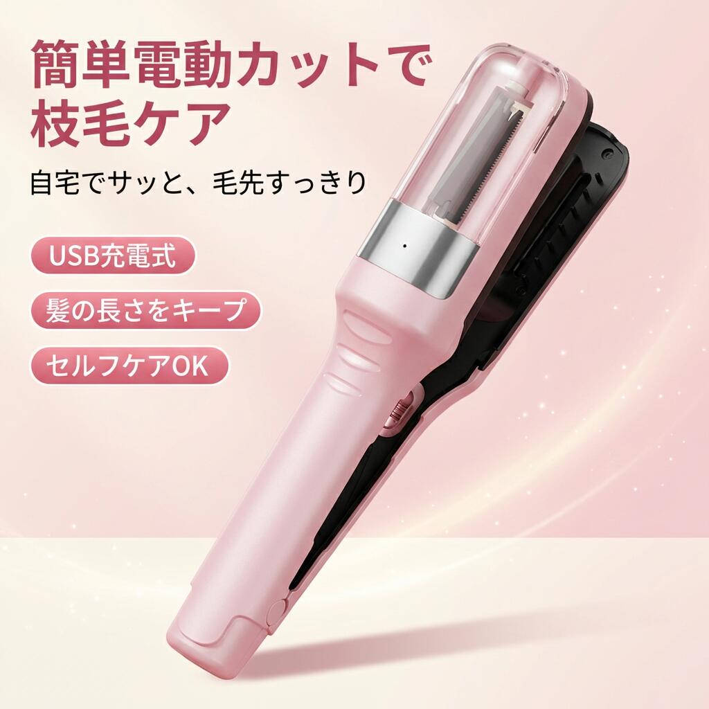 【簡単電動カットで枝毛ケア】枝毛カット 電動 枝毛専用カッター 枝毛カッター 枝毛切り スプリットエンダー 自動 ヘアケア 女性 メンズ セルフカット プレゼント ギフト ポイント消化 人気 おすすめ 母の日 父の日 誕生日