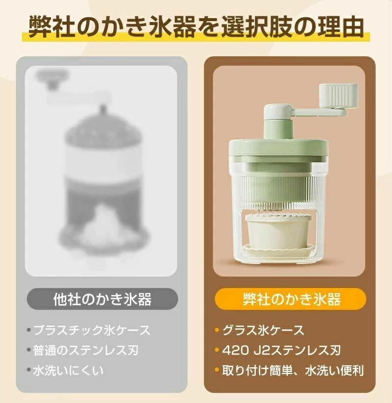 カキ氷 氷ブレーク かき氷機 操作簡単 かき氷 製氷カップ付き 手