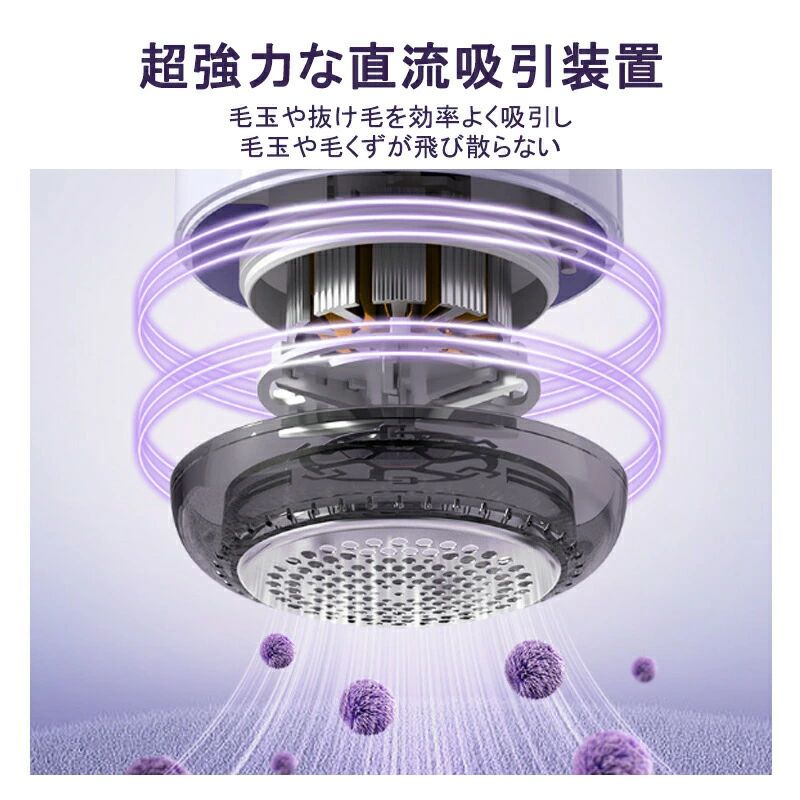 毛玉クリーナー 手入れ簡単 ワイヤレス ダブルヘッド 毛玉取りブラシ 粘着ローラー...