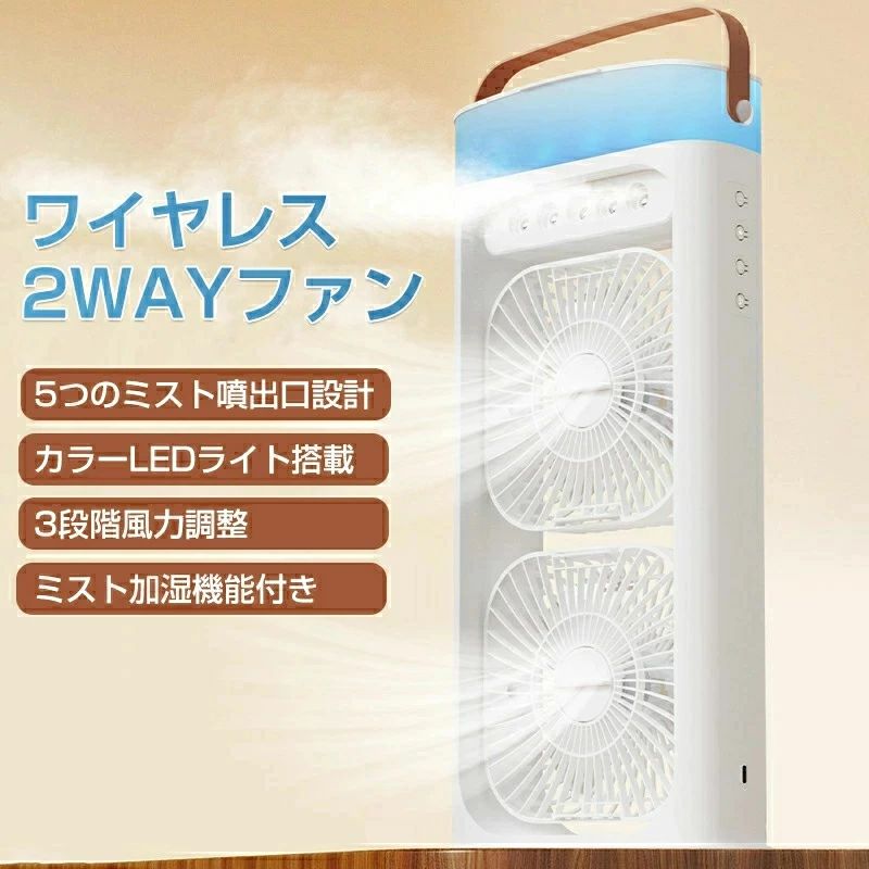 細かいミスト 冷風扇 噴霧 人気【2025新型?噴霧加湿?TYPE-C給電式】卓上クーラー超...