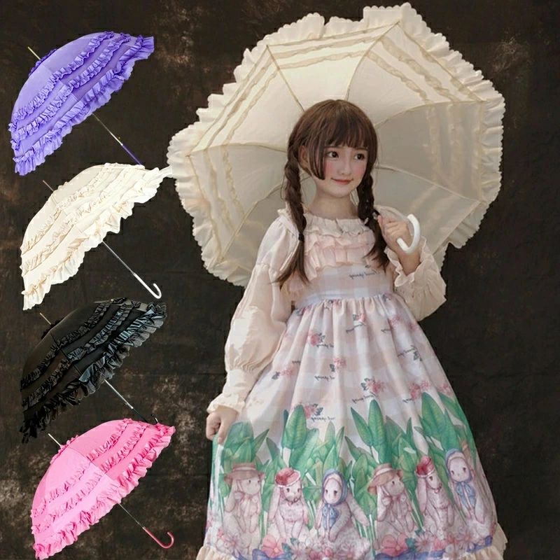 レディース 傘 可愛い 裏も 遮光 対策 日焼け 型 薔薇 花 プリンセス傘 兼用 雨傘 ...