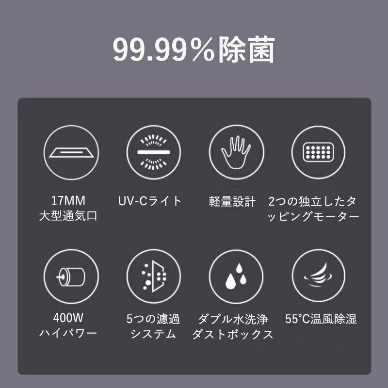 12000Pa 除去 HEPAフィルター クリーナー ハンディクリーナー 温風 ふとんクリーナ...
