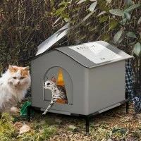雨を防ぐ 野良猫 防水 猫の外の密閉型ペットテント 避難所 防寒 冷房 風を遮る 耐候性の野良猫シェルター 組み立て 夏保冷 湿気を防ぐ ペットハウス 寒さに耐える 清潔にしやすい 冬の猫ハウス ペットハウス 室内 冬保温 保温 防風 組立簡単 ひんやり 暖房 屋外