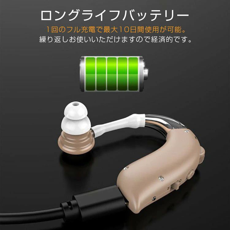 片耳 集音機 左右兼用 耳掛け式 しゅうおんき イヤホンのような デジタル 父の日 ...