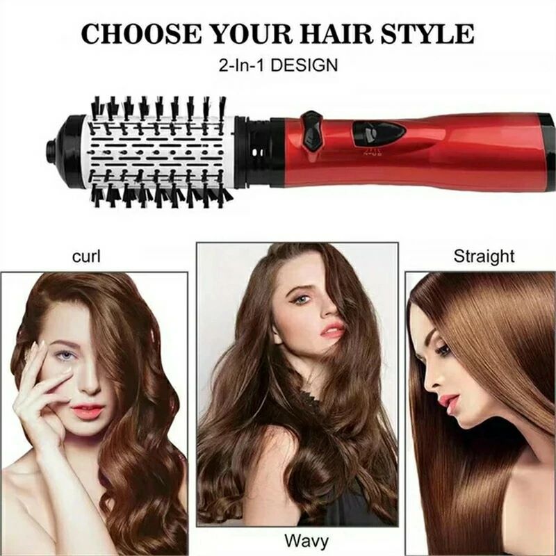 Curling Drier - 】ヘアドライヤーブラシ、ヘアドライヤー、カーリングアイアン3-in-1ヘアドライヤースタイリングコームストレートヘアを回転させ、ヘアをカールさせるためのプロフェッショナルネガティブイオンセラミックホット 工場直営