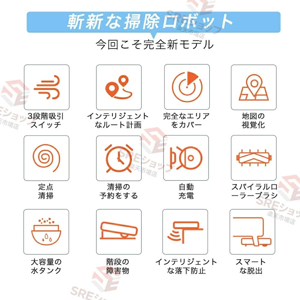 WiFi シンプル操作 130分間連続稼働 水拭き両用 自動ゴミ収集 9800Pa 床拭きロボッ...