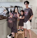 夏服 リンクコーデ 親子 ペアルック 半袖 ワンピース ペアtシャツ ベビー ロンパース 赤ちゃん 親子ペア 親子 セット 家族お揃い キッズ パパ ママ 男の...