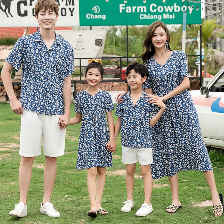 Rakuten - 親子 ペアルック 親子ペア 花柄 ワンピース アロハシャツ ショートパンツ リンクコーデ 親子ペア ハワイ 旅行 夏服 リゾート カップル ペア ママ 女の子 マキシワンピース パパ 男の子 パンツセット ビーチウエア 兄弟 姉妹 家族 プレゼント 親子コーデ