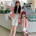 親子 ペアルック リンクコーデ チェック柄 シャツ ワンピース 綿 可愛い 親子コーデ 親子ペア 親子お揃い レディース キッズ ゆったり シャツ 女の子 ママ...