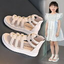 子供靴 キッズ サンダル 春夏 グラディエーターサンダル ファスナー プリンセス 女の子 キッズシューズ ジュニア 子ども靴 summer おしゃれ 可愛い パ...